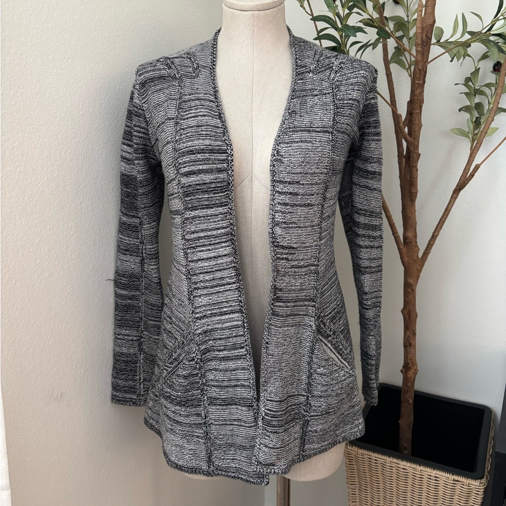 Belldini Black and White Knit Cardigan